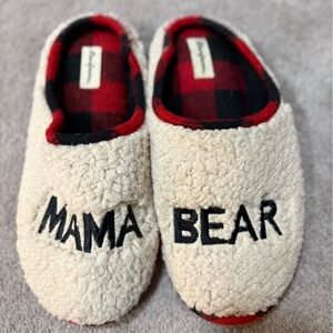 Dearfoams Red Plaid Slippers